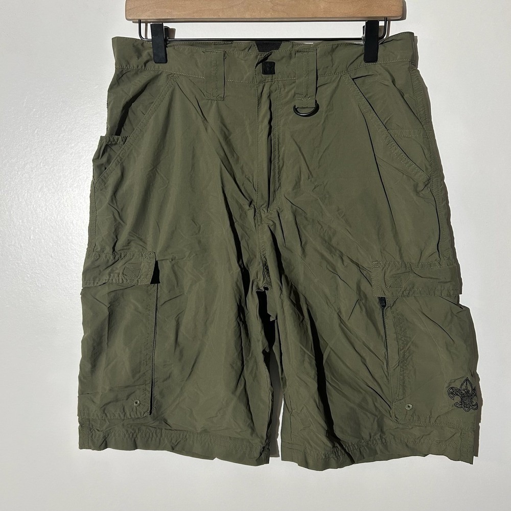 Boy Scouts Of America Green Utility Cargo Uniform Workwear Shorts Adult Small